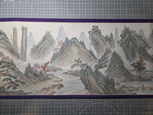 Load image into Gallery viewer, Tentaizan Zenzu (A Complete Map of Mt. Tiantai), Circa 1800-1868. An Emakimono Handscroll Depicting a Magnificent Landscape View of Tiantai Mountain, painted in the Southern School Style