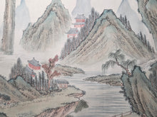 Load image into Gallery viewer, Tentaizan Zenzu (A Complete Map of Mt. Tiantai), Circa 1800-1868. An Emakimono Handscroll Depicting a Magnificent Landscape View of Tiantai Mountain, painted in the Southern School Style