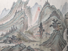 Load image into Gallery viewer, Tentaizan Zenzu (A Complete Map of Mt. Tiantai), Circa 1800-1868. An Emakimono Handscroll Depicting a Magnificent Landscape View of Tiantai Mountain, painted in the Southern School Style