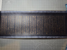 Load image into Gallery viewer, Myohorengekyo (The Lotus Sutra), Circa 1600-1650. An Illuminated, Albeit Incomplete Manuscript Scroll of the Lotus Sutra, on Indigo Dyed Paper