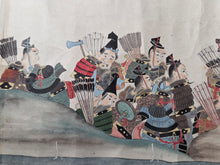 Load image into Gallery viewer, Go-Sannen Kassen Ekotoba (Scroll of the Latter Three Years' War), Circa 1800-1850. An Emakimono Picture Scroll of the Gosannen War, Containing the First Two Large Sections from Volume 1 of 3