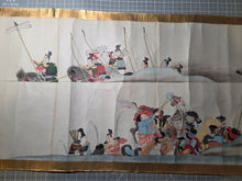 Load image into Gallery viewer, Go-Sannen Kassen Ekotoba (Scroll of the Latter Three Years' War), Circa 1800-1850. An Emakimono Picture Scroll of the Gosannen War, Containing the First Two Large Sections from Volume 1 of 3