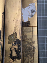 Load image into Gallery viewer, Tanzaku Paintings by Gyotai, Circa 1894-1934. Twelve Opulently Illuminated Paintings in a Rare Strip Format, and Stored in a Magnificent Lacquerware Box bearing the Emblem of the Japanese Imperial Family and Government