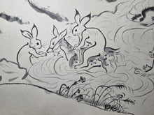 Load image into Gallery viewer, Chōjū Jinbutsu Giga (Animal-Person Caricatures), Circa 1815-1832. An Extremely Rare Emakimono Handscroll Copied After the Original Kozan-ji Temple Example, With Numerous Ink Paintings of Animals Performing as Humans.