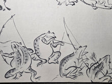 Load image into Gallery viewer, Chōjū Jinbutsu Giga (Animal-Person Caricatures), Circa 1815-1832. An Extremely Rare Emakimono Handscroll Copied After the Original Kozan-ji Temple Example, With Numerous Ink Paintings of Animals Performing as Humans.