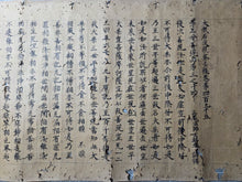 Load image into Gallery viewer, Daihannyaharamita-kyo (The Great Prajñāpāramitā Sūtra Volume 495), Circa 1050-1185. A Rare Heian Period Manuscript in Scroll Format
