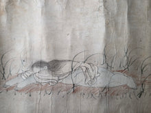 Load image into Gallery viewer, Kusozu Emakimono (The Nine Phases Picture Scroll, Circa 1800-1850. A Handscroll of Ten Paintings on The Nine Stages of Decay, Depicting the Process from when a Beautiful Woman Dies to when she Decays and Ends up in her Grave, Gruesomely Depicted