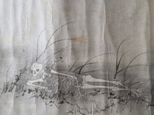 Load image into Gallery viewer, Kusozu Emakimono (The Nine Phases Picture Scroll, Circa 1800-1850. A Handscroll of Ten Paintings on The Nine Stages of Decay, Depicting the Process from when a Beautiful Woman Dies to when she Decays and Ends up in her Grave, Gruesomely Depicted