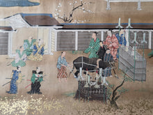 Load image into Gallery viewer, Nōkō Fūzoku Ekotoba Makimono (Illustrated Scroll of Agricultural Customs), Circa 1650-1700. A Sumptuously Produced Handscroll on Rice Cultivation, Beautifully Illuminated, with Six Vibrantly Colored, Large Paintings, including Book Production