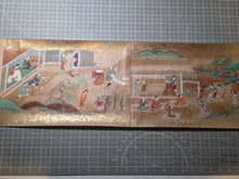 Load image into Gallery viewer, Nōkō Fūzoku Ekotoba Makimono (Illustrated Scroll of Agricultural Customs), Circa 1650-1700. A Sumptuously Produced Handscroll on Rice Cultivation, Beautifully Illuminated, with Six Vibrantly Colored, Large Paintings, including Book Production