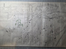 Load image into Gallery viewer, A Cockfighting Scroll, Circa 1837-1853. Numerous Ink Drawings and Scenes of Commonfolk and Nobles Engaging in Cockfighting Matches, with Scenes of Rooster Battles, Capture, and More