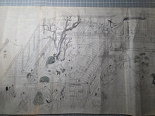 Load image into Gallery viewer, A Cockfighting Scroll, Circa 1837-1853. Numerous Ink Drawings and Scenes of Commonfolk and Nobles Engaging in Cockfighting Matches, with Scenes of Rooster Battles, Capture, and More