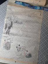 Load image into Gallery viewer, Jū ni-kagetsu fūzoku Emakimono (The Twelve Months of the Year Events Picture Scroll), Circa 1837-1853. Twelve Long Paintings of Festival Scenes and Practices, Including Cockfighting. Over Five Meters