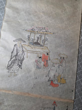 Load image into Gallery viewer, Jū ni-kagetsu fūzoku Emakimono (The Twelve Months of the Year Events Picture Scroll), Circa 1837-1853. Twelve Long Paintings of Festival Scenes and Practices, Including Cockfighting. Over Five Meters