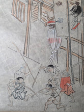 Load image into Gallery viewer, Jū ni-kagetsu fūzoku Emakimono (The Twelve Months of the Year Events Picture Scroll), Circa 1837-1853. Twelve Long Paintings of Festival Scenes and Practices, Including Cockfighting. Over Five Meters