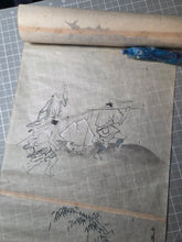 Load image into Gallery viewer, Jū ni-kagetsu fūzoku Emakimono (The Twelve Months of the Year Events Picture Scroll), Circa 1837-1853. Twelve Long Paintings of Festival Scenes and Practices, Including Cockfighting. Over Five Meters