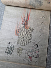 Load image into Gallery viewer, Jū ni-kagetsu fūzoku Emakimono (The Twelve Months of the Year Events Picture Scroll), Circa 1837-1853. Twelve Long Paintings of Festival Scenes and Practices, Including Cockfighting. Over Five Meters