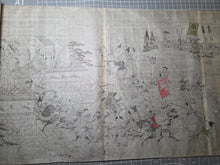 Load image into Gallery viewer, Ban Dainagon Emaki (Ban Dainagon Picture Scroll), Circa 1837-1853. An Extremely Rare Emakimono Handscroll on the Ōtemmon Conspiracy, with Partially Painted Compositions, and Rare Yokai Depictions. Countless Figures, over 10 Meters. Second Scroll of Three