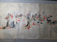 Load image into Gallery viewer, Ban Dainagon Emaki (Ban Dainagon Picture Scroll), Circa 1837-1853. An Extremely Rare Emakimono Handscroll on the Ōtemmon Conspiracy, with Partially Painted Compositions, and Rare Yokai Depictions. Countless Figures, over 10 Meters. Second Scroll of Three