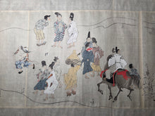 Load image into Gallery viewer, Ban Dainagon Emaki (Ban Dainagon Picture Scroll), Circa 1837-1853. An Extremely Rare Emakimono Handscroll on the Ōtemmon Conspiracy, with Partially Painted Compositions, and Rare Yokai Depictions. Countless Figures, over 10 Meters. Second Scroll of Three