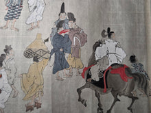 Load image into Gallery viewer, Ban Dainagon Emaki (Ban Dainagon Picture Scroll), Circa 1837-1853. An Extremely Rare Emakimono Handscroll on the Ōtemmon Conspiracy, with Partially Painted Compositions, and Rare Yokai Depictions. Countless Figures, over 10 Meters. Second Scroll of Three