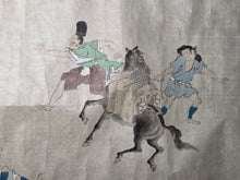Load image into Gallery viewer, Ban Dainagon Emaki (Ban Dainagon Picture Scroll), Circa 1837-1853. An Extremely Rare Emakimono Handscroll on the Ōtemmon Conspiracy, with Partially Painted Compositions, and Rare Yokai Depictions. Countless Figures, over 10 Meters. Second Scroll of Three
