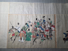 Load image into Gallery viewer, Ban Dainagon Emaki (Ban Dainagon Picture Scroll), Circa 1837-1853. An Extremely Rare Emakimono Handscroll on the Ōtemmon Conspiracy, with Partially Painted Compositions, and Rare Yokai Depictions. Countless Figures, over 10 Meters. Second Scroll of Three