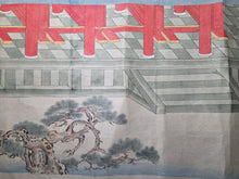Load image into Gallery viewer, Haseo Soshi Emaki (The Haseo Soshi Picture Scroll), Circa 1700-1750. A Beautifully Painted Tale of the Heian Court Challenged by the Demonic Oni of Suzakumon Gate, with Five Gargantuan Scenes. 11 Meters Long, in the Style of a Nara Emaki