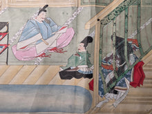 Load image into Gallery viewer, Haseo Soshi Emaki (The Haseo Soshi Picture Scroll), Circa 1700-1750. A Beautifully Painted Tale of the Heian Court Challenged by the Demonic Oni of Suzakumon Gate, with Five Gargantuan Scenes. 11 Meters Long, in the Style of a Nara Emaki