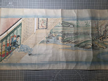 Load image into Gallery viewer, Haseo Soshi Emaki (The Haseo Soshi Picture Scroll), Circa 1700-1750. A Beautifully Painted Tale of the Heian Court Challenged by the Demonic Oni of Suzakumon Gate, with Five Gargantuan Scenes. 11 Meters Long, in the Style of a Nara Emaki
