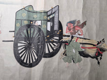 Load image into Gallery viewer, Haseo Soshi Emaki (The Haseo Soshi Picture Scroll), Circa 1700-1750. A Beautifully Painted Tale of the Heian Court Challenged by the Demonic Oni of Suzakumon Gate, with Five Gargantuan Scenes. 11 Meters Long, in the Style of a Nara Emaki