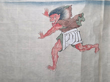 Load image into Gallery viewer, Haseo Soshi Emaki (The Haseo Soshi Picture Scroll), Circa 1700-1750. A Beautifully Painted Tale of the Heian Court Challenged by the Demonic Oni of Suzakumon Gate, with Five Gargantuan Scenes. 11 Meters Long, in the Style of a Nara Emaki