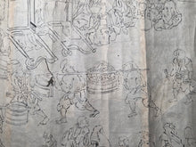 Load image into Gallery viewer, Ōeyama Emaki (Oeyama Picture Scroll), Dated 1634. A Celebratory Parade Scene of the Victorious Minamoto no Raikō Returning with the Oni King’s Head. Numerous Ink Drawings