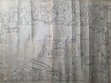 Load image into Gallery viewer, Ōeyama Emaki (Oeyama Picture Scroll), Dated 1634. A Celebratory Parade Scene of the Victorious Minamoto no Raikō Returning with the Oni King’s Head. Numerous Ink Drawings