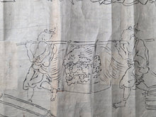 Load image into Gallery viewer, Ōeyama Emaki (Oeyama Picture Scroll), Dated 1634. A Celebratory Parade Scene of the Victorious Minamoto no Raikō Returning with the Oni King’s Head. Numerous Ink Drawings