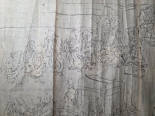 Load image into Gallery viewer, Ōeyama Emaki (Oeyama Picture Scroll), Dated 1634. A Celebratory Parade Scene of the Victorious Minamoto no Raikō Returning with the Oni King’s Head. Numerous Ink Drawings