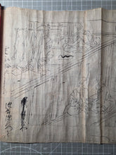 Load image into Gallery viewer, Ōeyama Emaki (Oeyama Picture Scroll), Dated 1634. A Celebratory Parade Scene of the Victorious Minamoto no Raikō Returning with the Oni King’s Head. Numerous Ink Drawings