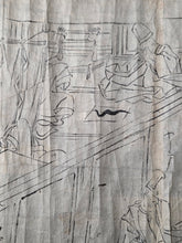 Load image into Gallery viewer, Ōeyama Emaki (Oeyama Picture Scroll), Dated 1634. A Celebratory Parade Scene of the Victorious Minamoto no Raikō Returning with the Oni King’s Head. Numerous Ink Drawings