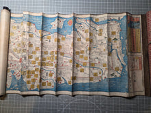 Load image into Gallery viewer, Dai Nihon Kairiku Dōchū Zue (A Map of the Great Japan Sea Roads), Circa 1800-1850. A Late Edo Period Woodblock Illustrated Map of Japan, Encompassing Part of Ezo to a Part of Ryūkyū