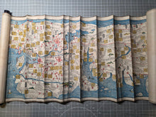 Load image into Gallery viewer, Dai Nihon Kairiku Dōchū Zue (A Map of the Great Japan Sea Roads), Circa 1800-1850. A Late Edo Period Woodblock Illustrated Map of Japan, Encompassing Part of Ezo to a Part of Ryūkyū