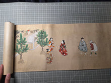 Load image into Gallery viewer, Jū ni-kagetsu fūzoku Emakimono (The Twelve Months of the Year Events Picture Scroll), Circa 1650-1750. Twelve Large Scenes of Festivals and Events, Sumptuously Decorated and Illuminated in the Style of a Nara Emaki. Over Eight Meters Long