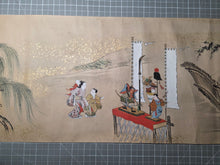 Load image into Gallery viewer, Jū ni-kagetsu fūzoku Emakimono (The Twelve Months of the Year Events Picture Scroll), Circa 1650-1750. Twelve Large Scenes of Festivals and Events, Sumptuously Decorated and Illuminated in the Style of a Nara Emaki. Over Eight Meters Long