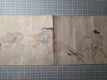 Load image into Gallery viewer, Hōhi-gassen and Yō-Mono Dansei-ki Kurabe Emaki (Farting Battle and Phallic Contest Picture Scrolls), Circa 1700-1750. Over Ten Meters of Farting Nobles and Dick Measuring Paintings. What A Strange Title Indeed