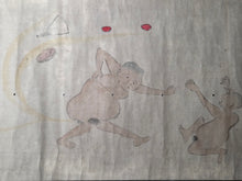 Load image into Gallery viewer, Hōhi-gassen and Yō-Mono Dansei-ki Kurabe Emaki (Farting Battle and Phallic Contest Picture Scrolls), Circa 1700-1750. Over Ten Meters of Farting Nobles and Dick Measuring Paintings. What A Strange Title Indeed