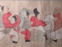 Load image into Gallery viewer, Hōhi-gassen and Yō-Mono Dansei-ki Kurabe Emaki (Farting Battle and Phallic Contest Picture Scrolls), Circa 1700-1750. Over Ten Meters of Farting Nobles and Dick Measuring Paintings. What A Strange Title Indeed
