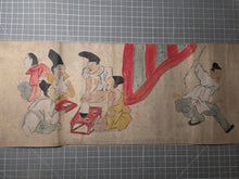 Load image into Gallery viewer, Hōhi-gassen and Yō-Mono Dansei-ki Kurabe Emaki (Farting Battle and Phallic Contest Picture Scrolls), Circa 1700-1750. Over Ten Meters of Farting Nobles and Dick Measuring Paintings. What A Strange Title Indeed
