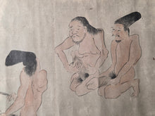 Load image into Gallery viewer, Hōhi-gassen and Yō-Mono Dansei-ki Kurabe Emaki (Farting Battle and Phallic Contest Picture Scrolls), Circa 1700-1750. Over Ten Meters of Farting Nobles and Dick Measuring Paintings. What A Strange Title Indeed