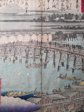 Load image into Gallery viewer, Gojusan Tsugi Meisho Zue (Pictures of Famous Places of the Fifty-Three Stations), Circa 1855. A Rare, Complete Album of the Vertical Tokaido, with all Fifty-Five Beautiful Woodblock Ukiyo-E Prints