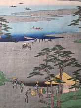 Load image into Gallery viewer, Gojusan Tsugi Meisho Zue (Pictures of Famous Places of the Fifty-Three Stations), Circa 1855. A Rare, Complete Album of the Vertical Tokaido, with all Fifty-Five Beautiful Woodblock Ukiyo-E Prints