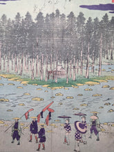Load image into Gallery viewer, Gojusan Tsugi Meisho Zue (Pictures of Famous Places of the Fifty-Three Stations), Circa 1855. A Rare, Complete Album of the Vertical Tokaido, with all Fifty-Five Beautiful Woodblock Ukiyo-E Prints